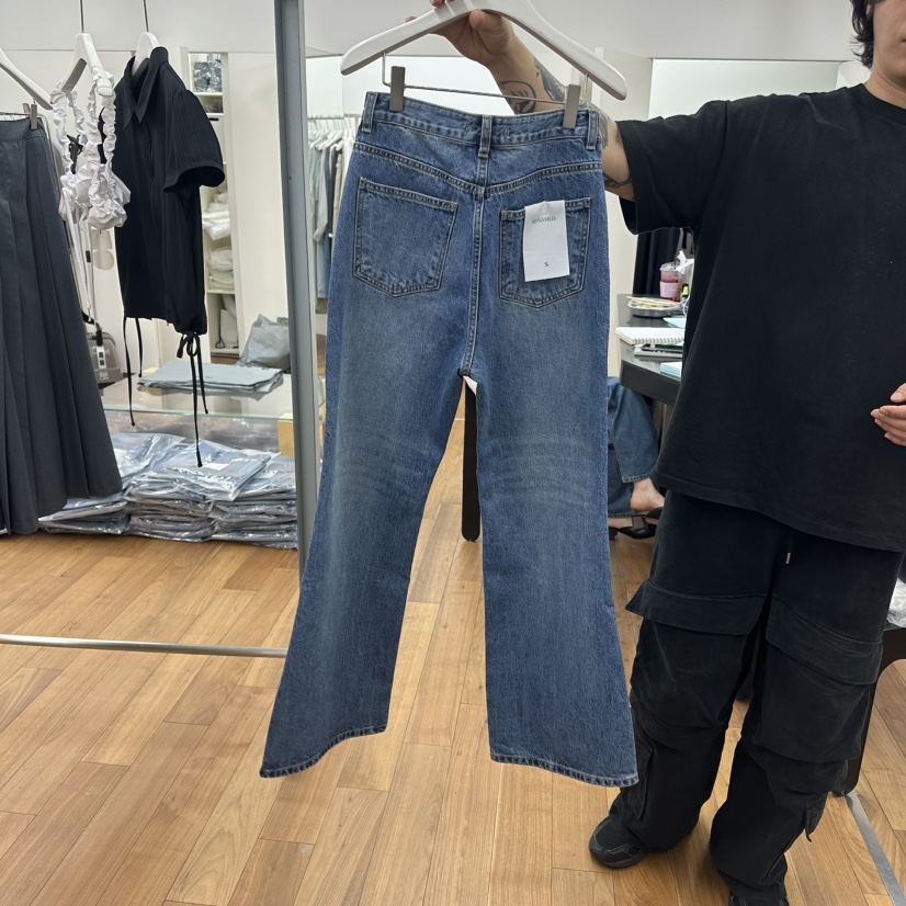 MYNAMEIS東大門實拍女裝新款熱賣真品職業休閑推薦25春夏牛仔褲MYNAMEIS牛仔褲