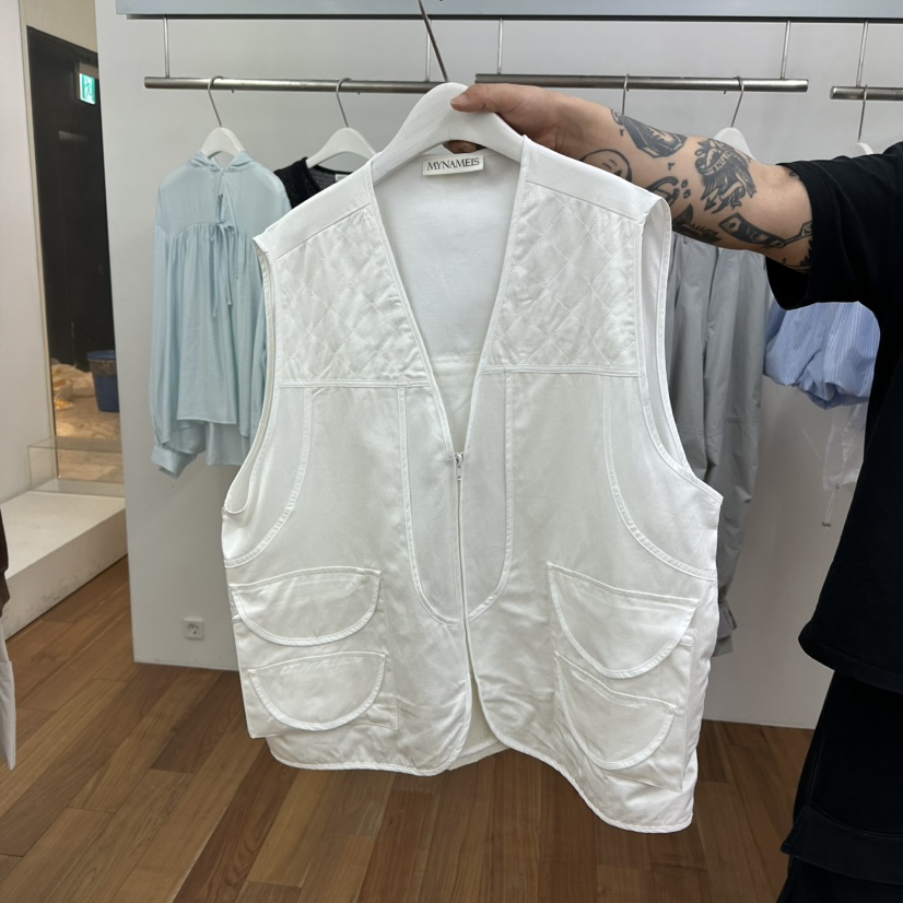 MYNAMEIS韓國直郵女士新品熱賣推薦真品時尚人氣職業25春夏馬甲MYNAMEIS馬甲圖色2