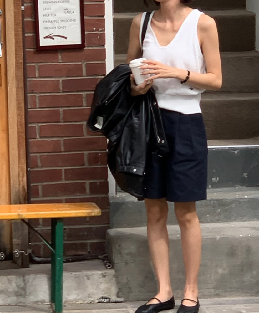 A Flan韓國直郵㊣東大門實拍女裝新品人氣休閑吊帶背心雙面AFN/A Flan吊帶/背心