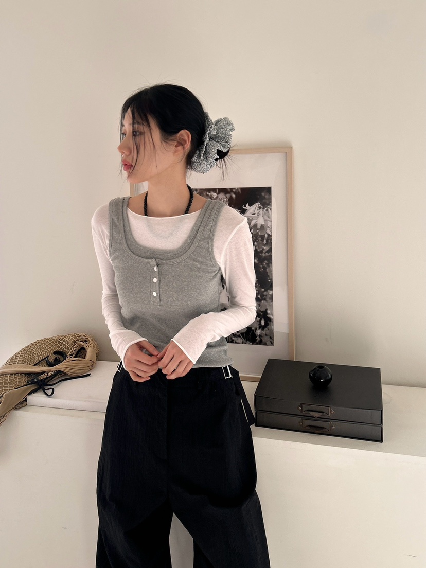 ME MO韓國直郵㊣東大門實拍女裝新款熱賣吊帶背心不含內搭ME MO吊帶/背心