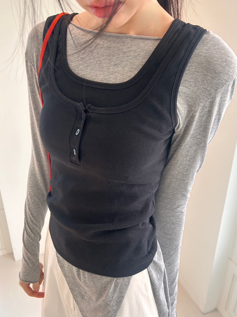 ME MO韓國直郵㊣東大門實拍女裝新款熱賣吊帶背心不含內搭ME MO吊帶/背心圖色3