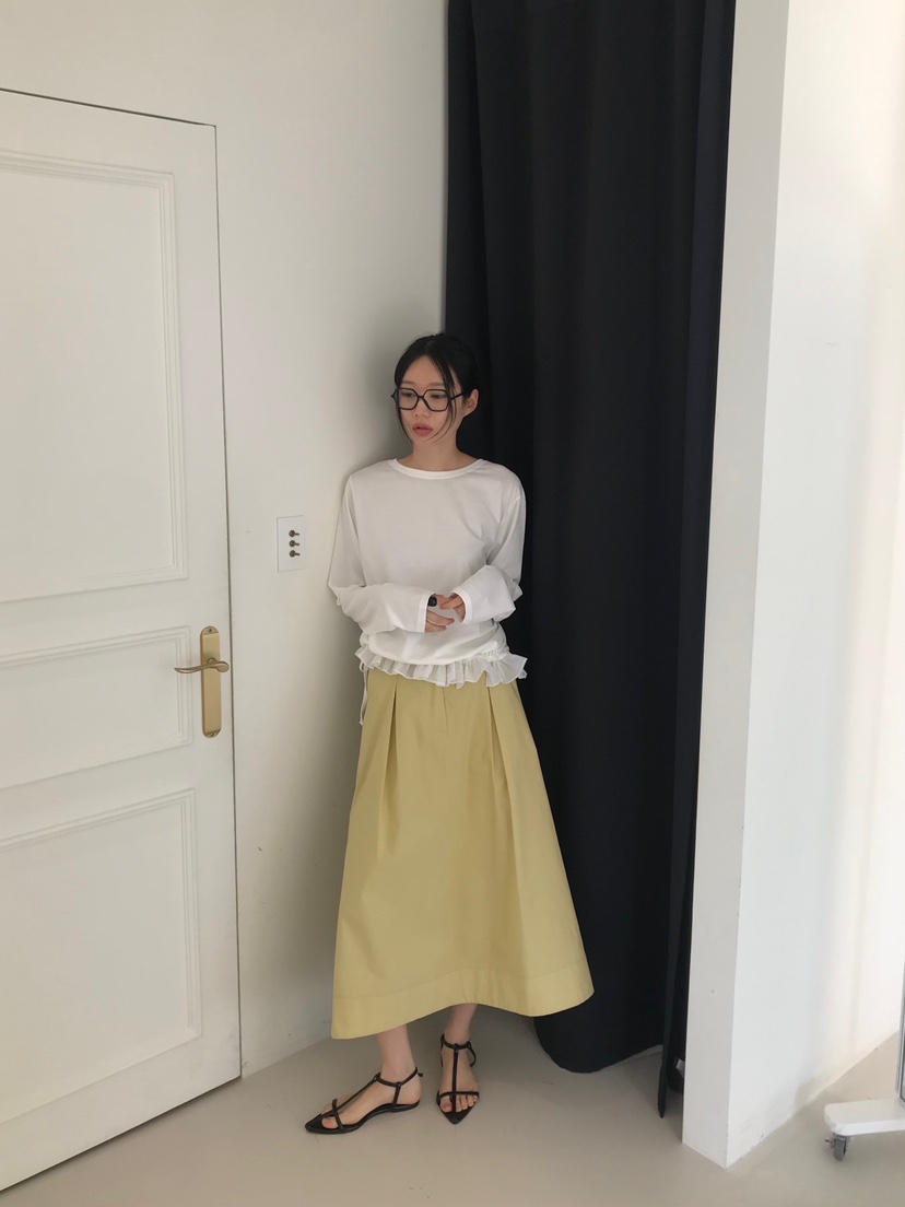 ME MO韓國㊣直郵東大門代購女裝新款時尚熱賣25春夏長袖T恤ME MO長袖T恤