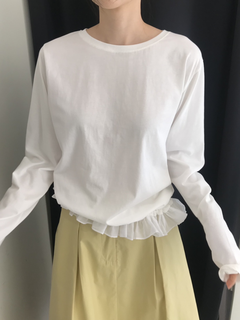 ME MO韓國㊣直郵東大門代購女裝新款時尚熱賣25春夏長袖T恤ME MO長袖T恤圖色2