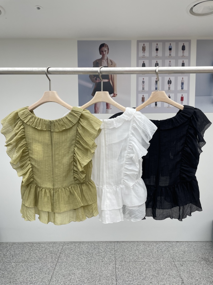 MADE-P韓國㊣直郵東大門代購女裝新款休閑人氣25春夏襯衫蕾絲衫MADE-P襯衫/蕾絲衫