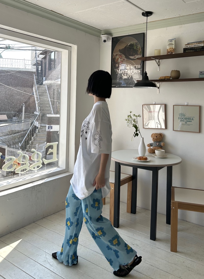 THE LINE-Q直郵韓國代購㊣女裝新品休閑25春夏推薦休閑褲THE LINE-q休閑褲