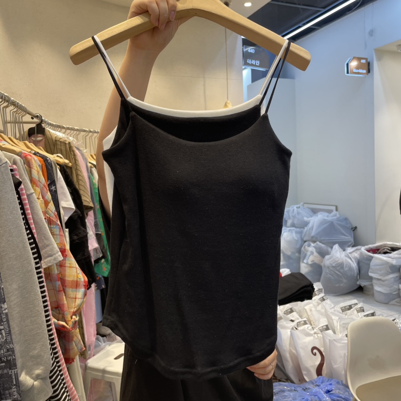 THE LINE-Q韓國㊣直郵東大門代購女裝新款推薦熱賣吊帶背心THE LINE-q吊帶/背心圖色2