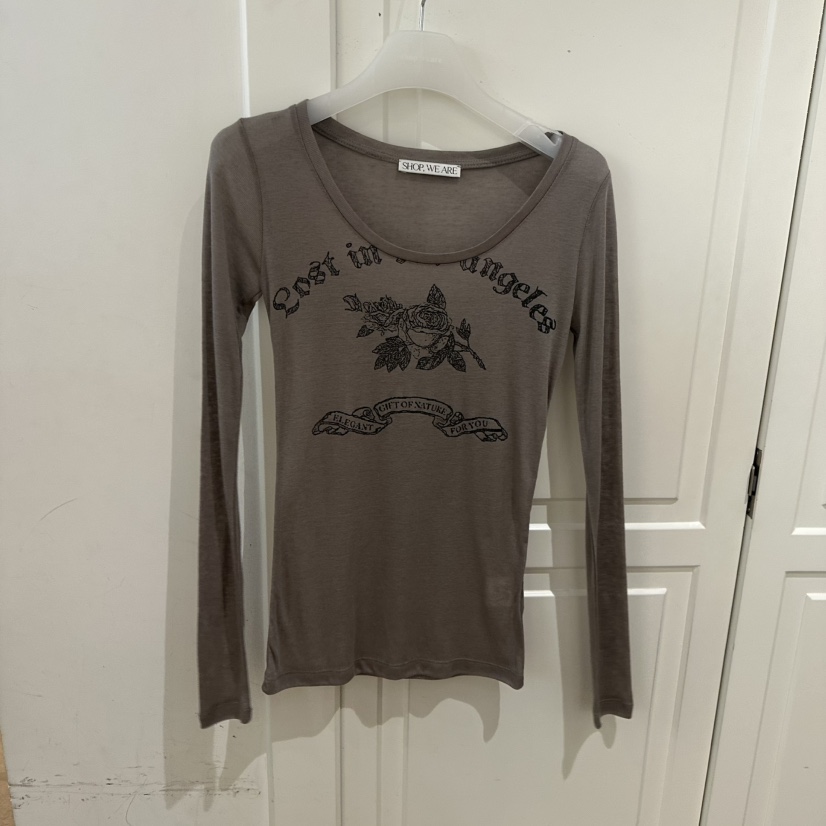 WE ARE/WELOVER直郵韓國代購㊣女裝新款時尚熱賣推薦長袖T恤SHOP_WE ARE長袖T恤圖色2