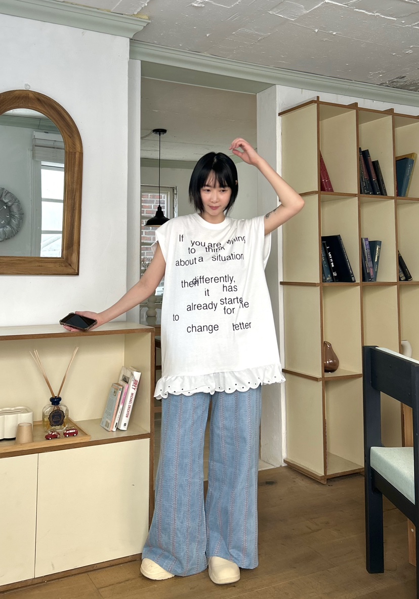 THE LINE-Q直郵韓國代購㊣女裝新品人氣休閑推薦時尚休閑褲THE LINE-q休閑褲