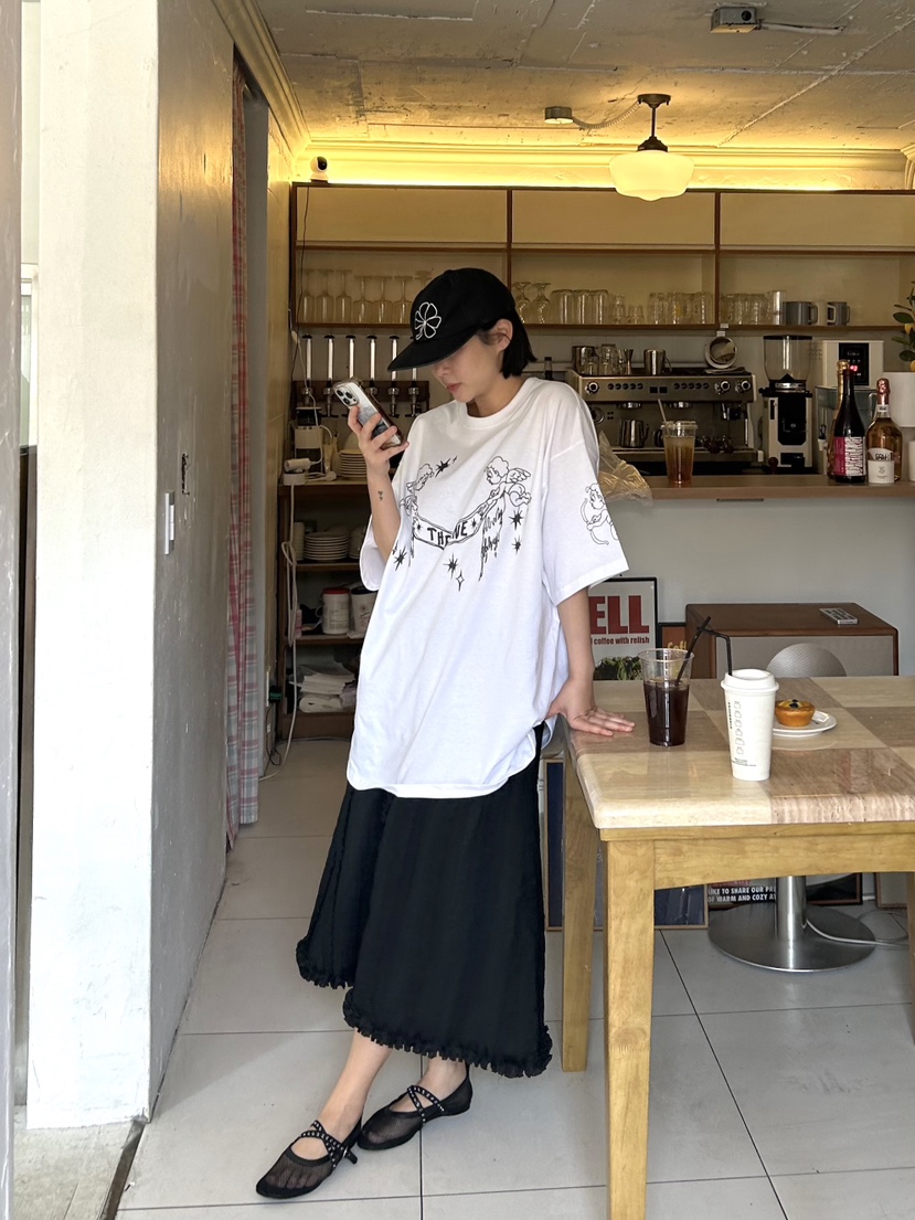 THE LINE-Q直郵韓國代購㊣女裝新品25春夏時尚休閑熱賣長裙THE LINE-q長裙