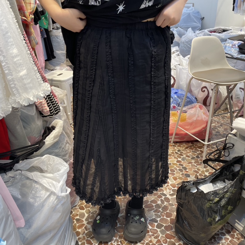 THE LINE-Q直郵韓國代購㊣女裝新品25春夏時尚休閑熱賣長裙THE LINE-q長裙圖色2