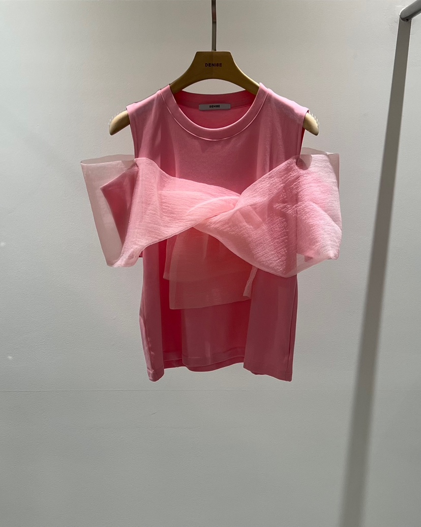 DENISE韓國直郵㊣女裝新款時尚休閑25春夏熱賣推薦人氣T恤DENISET恤圖色2