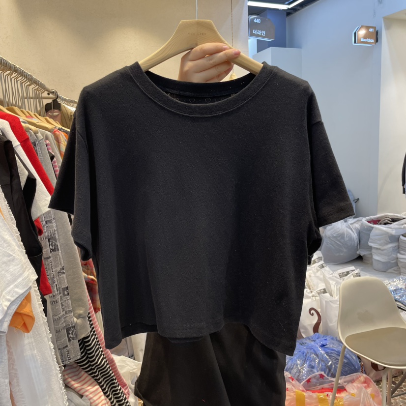 THE LINE-Q韓國㊣直郵東大門代購女裝新品人氣熱賣休閑T恤THE LINE-qT恤圖色3