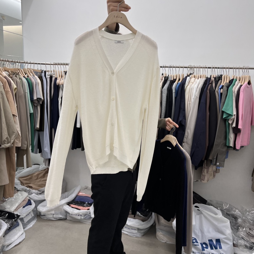 IDEE-A韓國直郵㊣東大門實拍女裝新品熱賣時尚針織衫亞麻開衫IDEE-A針織衫圖色4