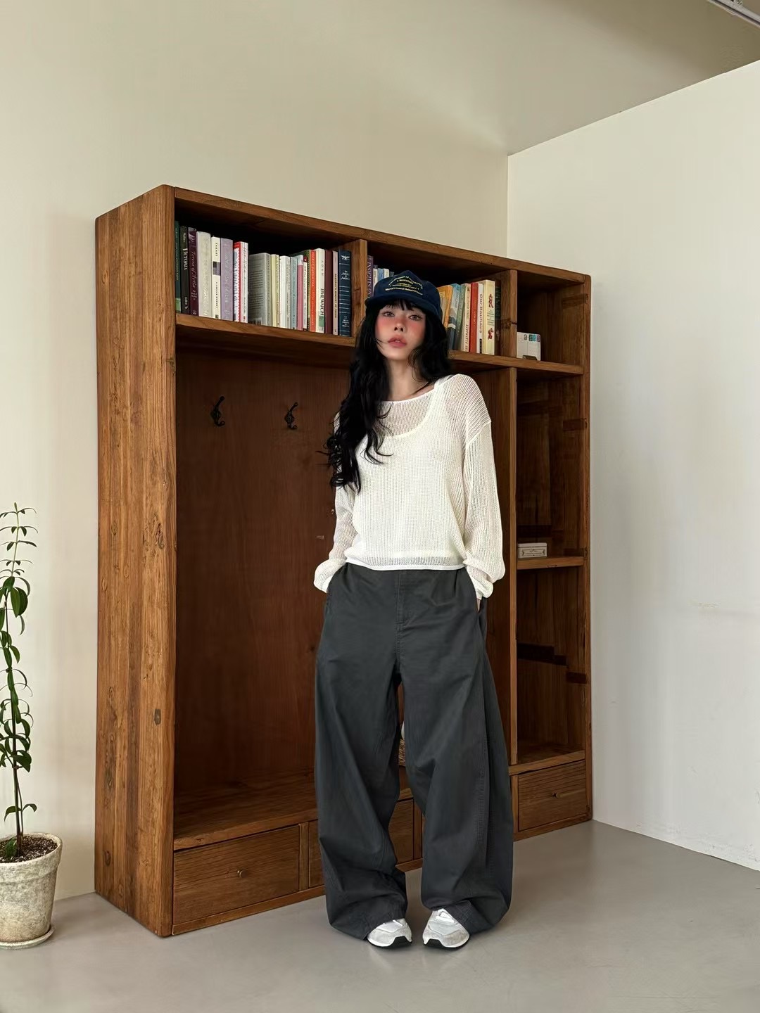 MANNISH韓國直郵女裝新品真品推薦25春夏休閑時尚職業休閑褲LOVINE休閑褲