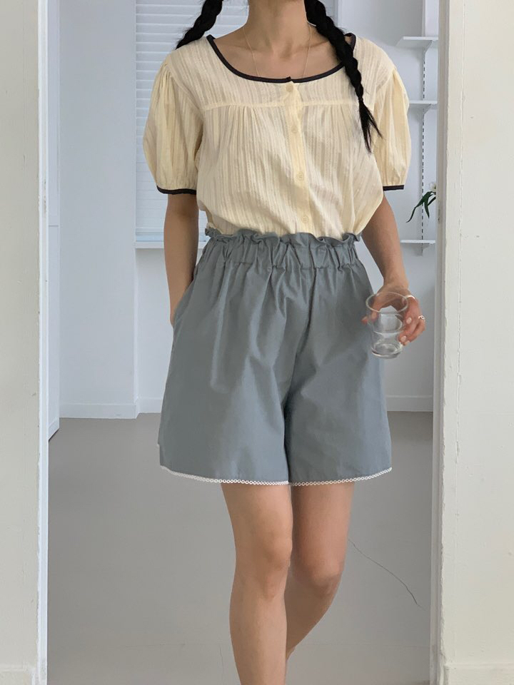 LA_TERRE韓國㊣直郵東大門代購女裝新款時尚熱賣人氣25春夏短褲LA_TERRE短褲