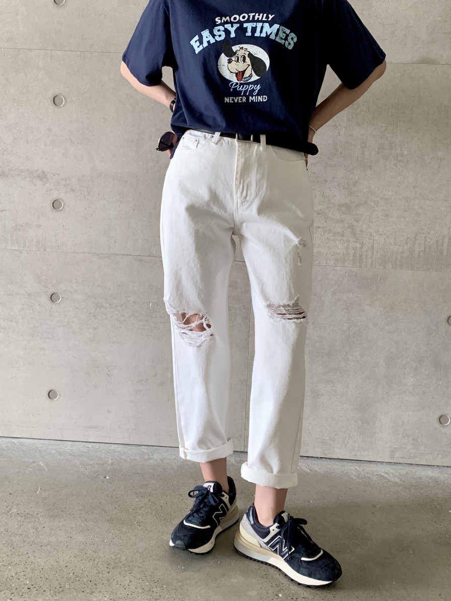 DAVICHI直郵韓國代購㊣女裝新品休閑25春夏熱賣牛仔褲隨機腰帶DAVICHI牛仔褲