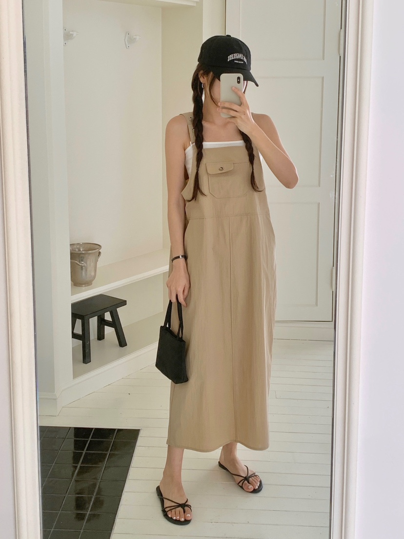 WOOD韓國直郵㊣女裝新品人氣熱賣25春夏時尚休閑推薦連衣裙WOOD連衣裙