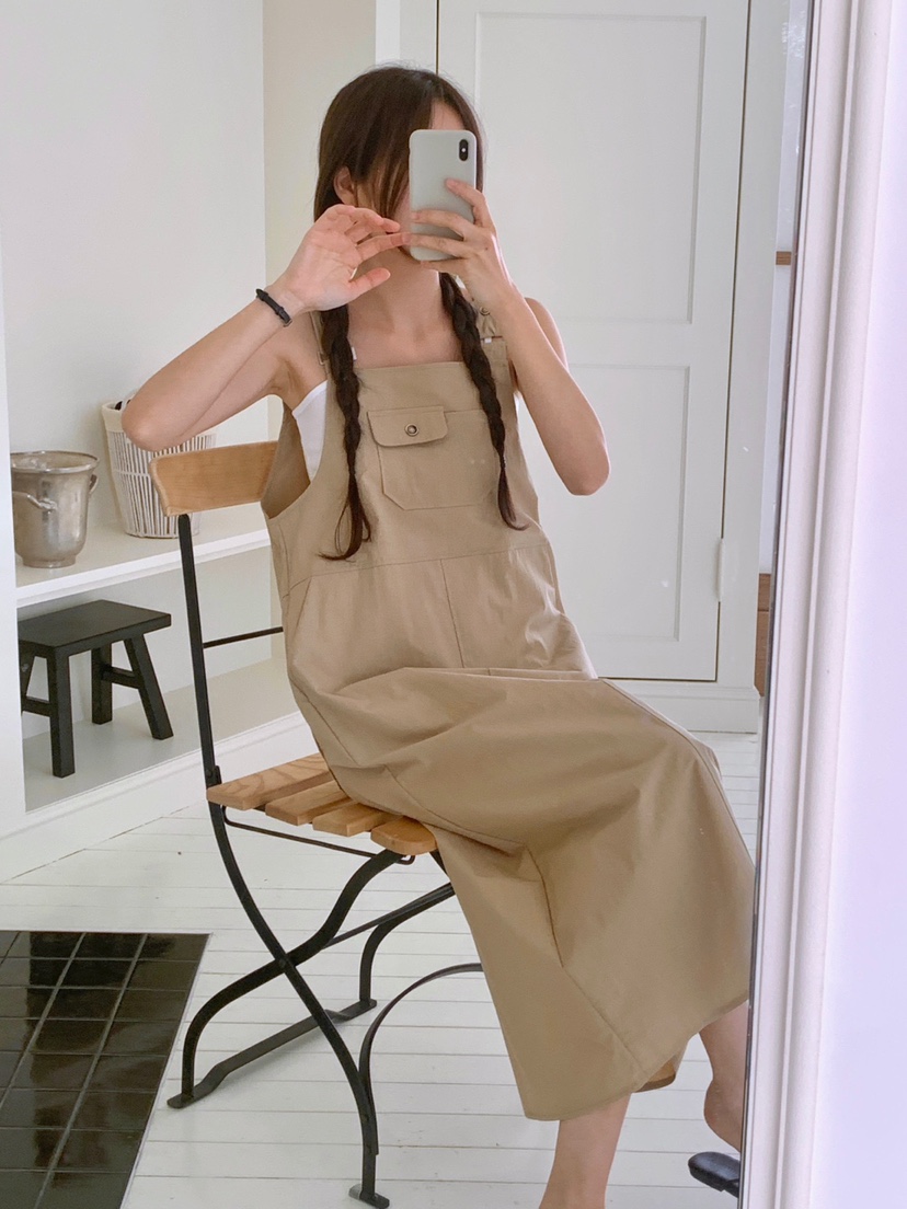 WOOD韓國直郵㊣女裝新品人氣熱賣25春夏時尚休閑推薦連衣裙WOOD連衣裙