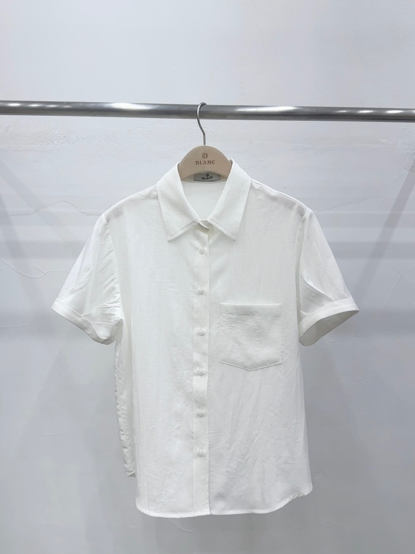 BLANC-A韓國直郵㊣女裝新品熱賣休閑25春夏襯衫蕾絲衫亞麻BLANC-A襯衫/蕾絲衫圖色2