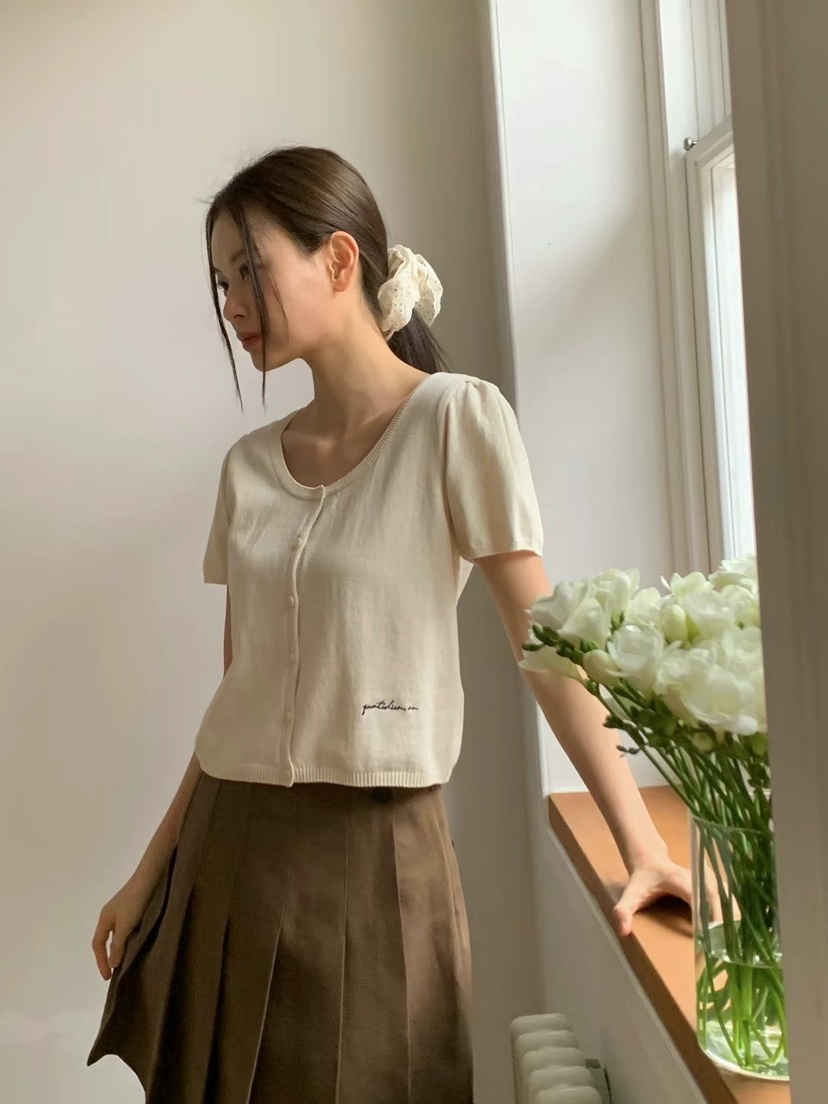 ANOU直郵韓國代購㊣女裝新款時尚推薦25春夏休閑熱賣針織衫ANOU針織衫