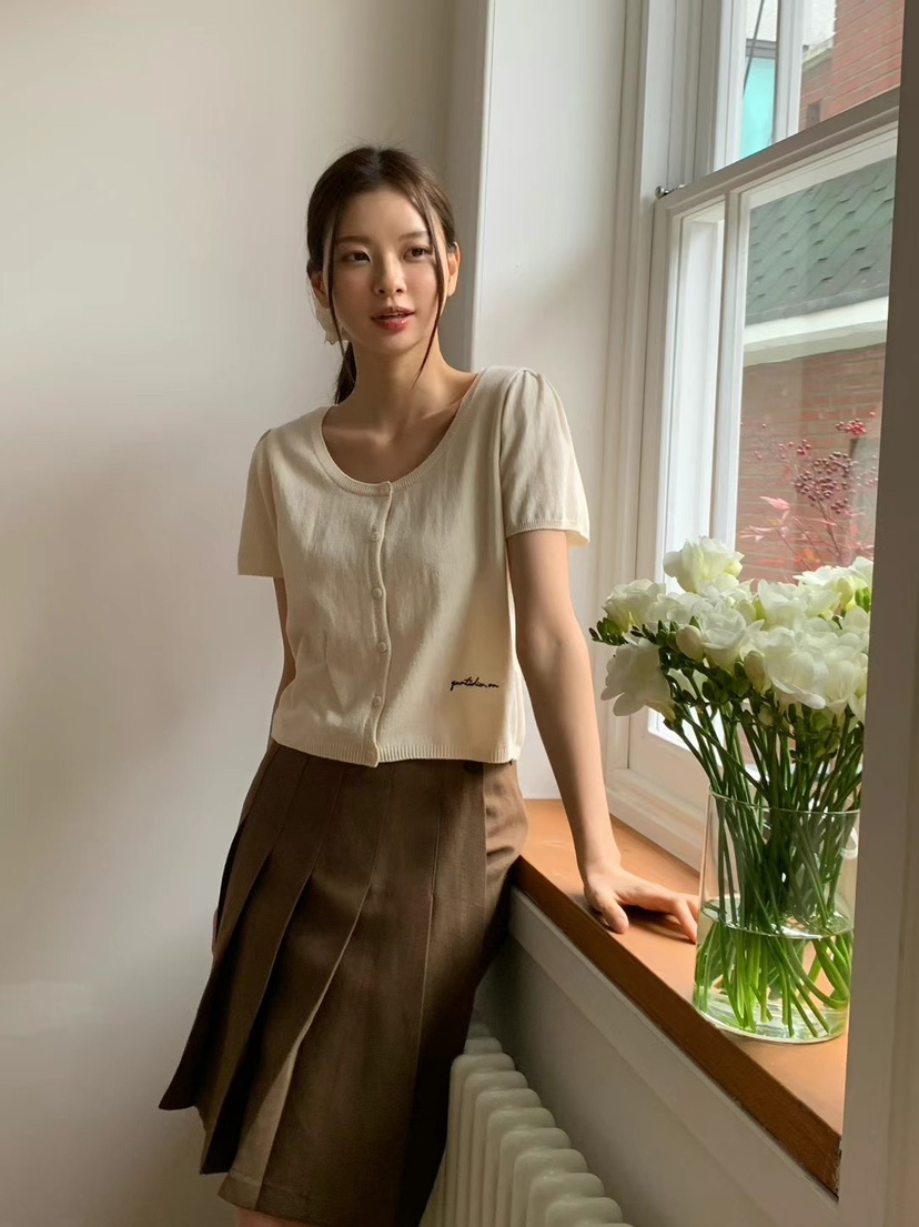 ANOU直郵韓國代購㊣女裝新款時尚推薦25春夏休閑熱賣針織衫ANOU針織衫