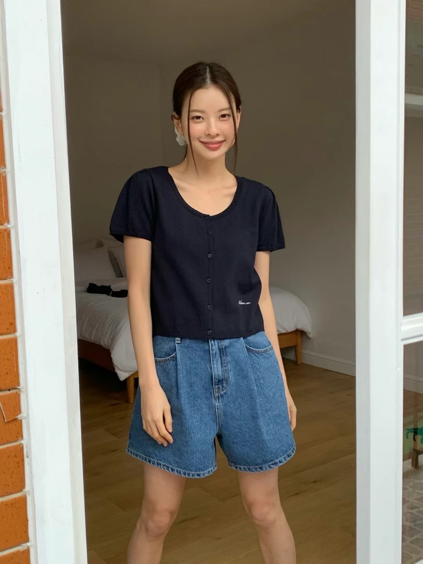 ANOU直郵韓國代購㊣女裝新款時尚推薦25春夏休閑熱賣針織衫ANOU針織衫
