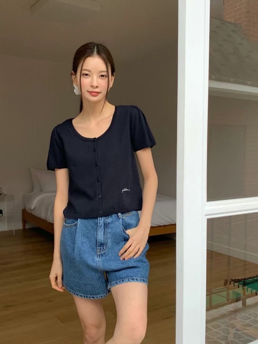 ANOU直郵韓國代購㊣女裝新款時尚推薦25春夏休閑熱賣針織衫ANOU針織衫