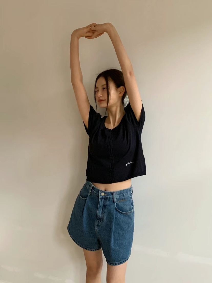 ANOU直郵韓國代購㊣女裝新款時尚推薦25春夏休閑熱賣針織衫ANOU針織衫