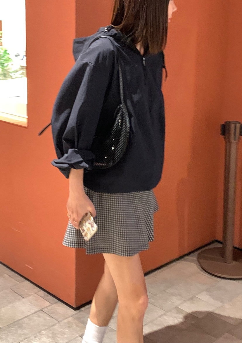 COURGETTE韓國直郵㊣女裝新款熱賣25春夏時尚休閑夾克連帽衫COURGETTE夾克