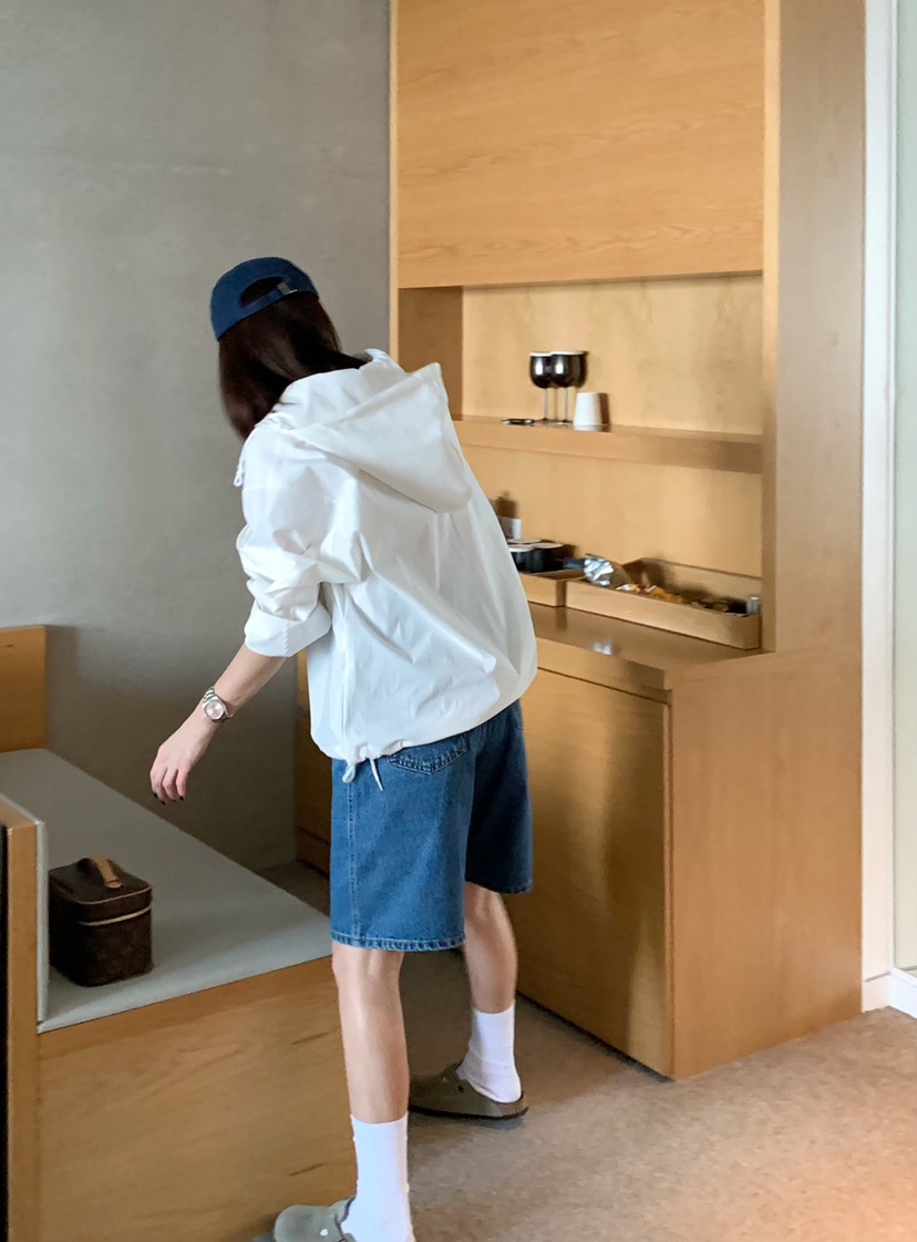 COURGETTE韓國直郵㊣女裝新款熱賣25春夏時尚休閑夾克連帽衫COURGETTE夾克