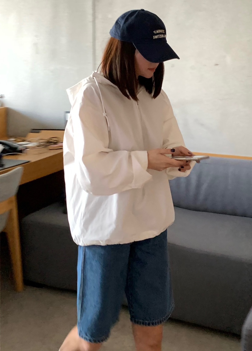 COURGETTE韓國直郵㊣女裝新款熱賣25春夏時尚休閑夾克連帽衫COURGETTE夾克