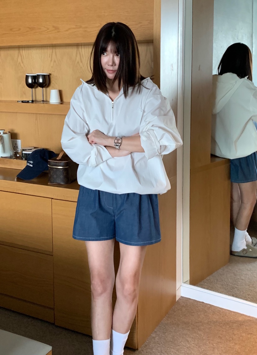 COURGETTE韓國直郵㊣女裝新款熱賣25春夏時尚休閑夾克連帽衫COURGETTE夾克