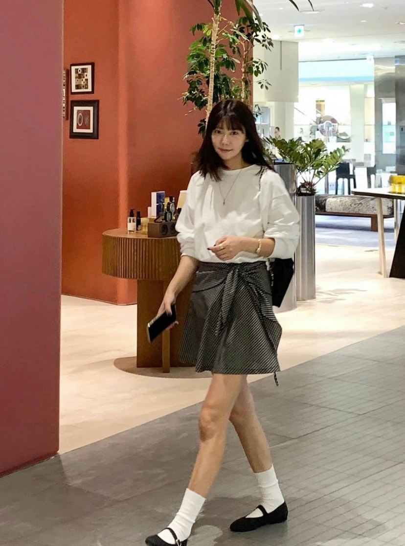 COURGETTE韓國直郵㊣東大門實拍女裝新品時尚熱賣25春夏短裙COURGETTE短裙