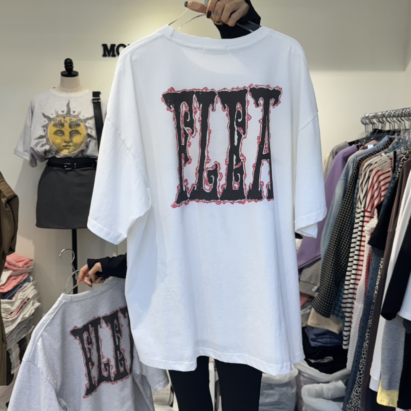 MORAN韓國直郵㊣女裝新品25春夏熱賣人氣時尚推薦休閑T恤MORAN/MOSCOT恤