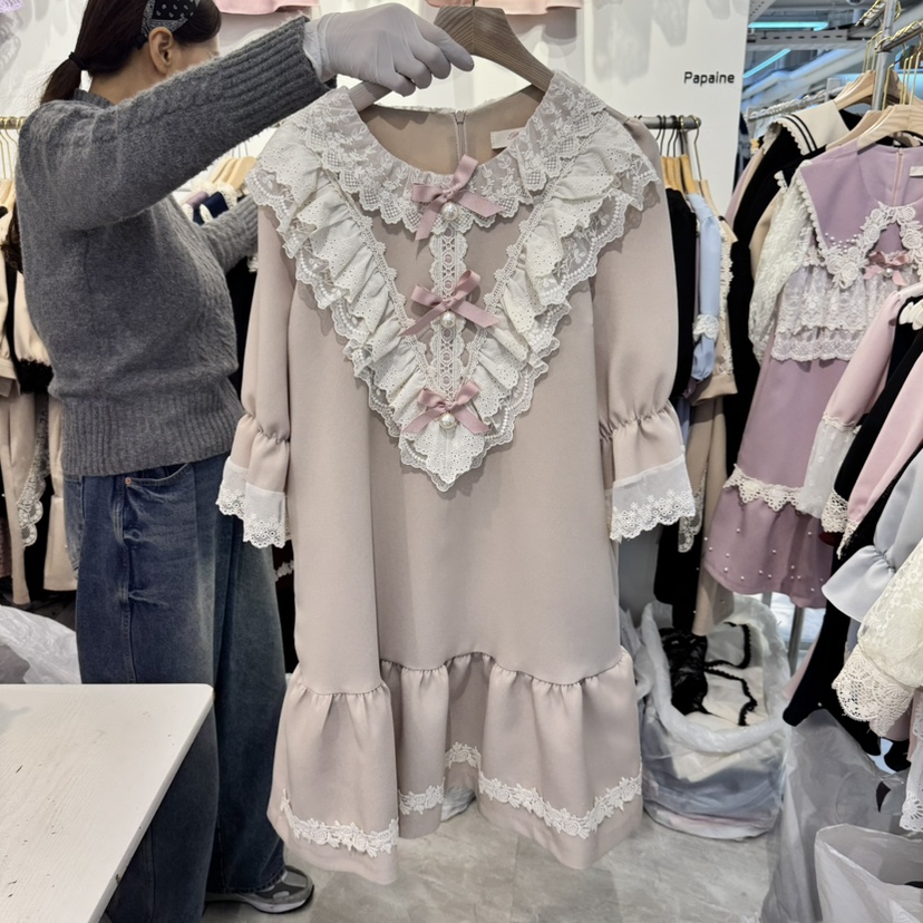 PAPA韓國㊣直郵東大門代購女裝新款休閑推薦熱賣人氣連衣裙PAPA連衣裙圖色2