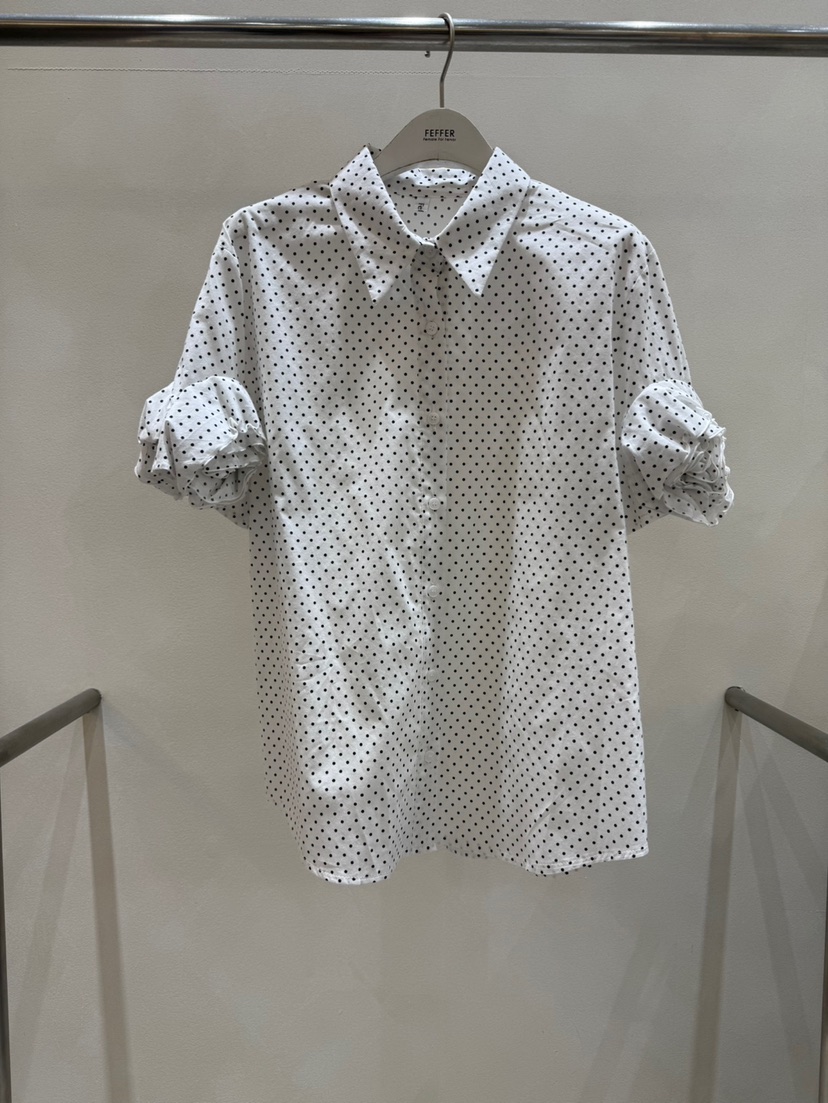 FEFFER直郵韓國代購㊣女裝新品時尚25春夏人氣休閑襯衫蕾絲衫FEFFER襯衫/蕾絲衫圖色2
