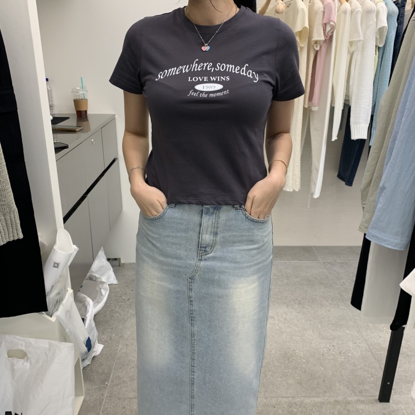 AND THE韓國直郵㊣東大門實拍女裝新款推薦休閑人氣時尚T恤AND THET恤圖色3