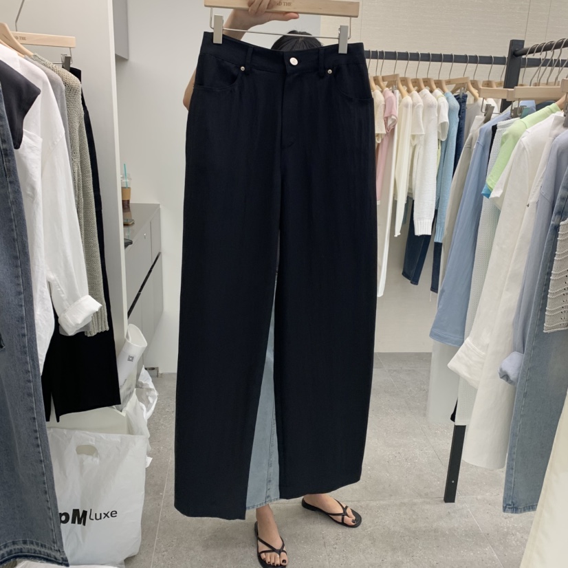 AND THE韓國直郵㊣東大門實拍女裝新品25春夏休閑褲口袋拉鏈AND THE休閑褲圖色2