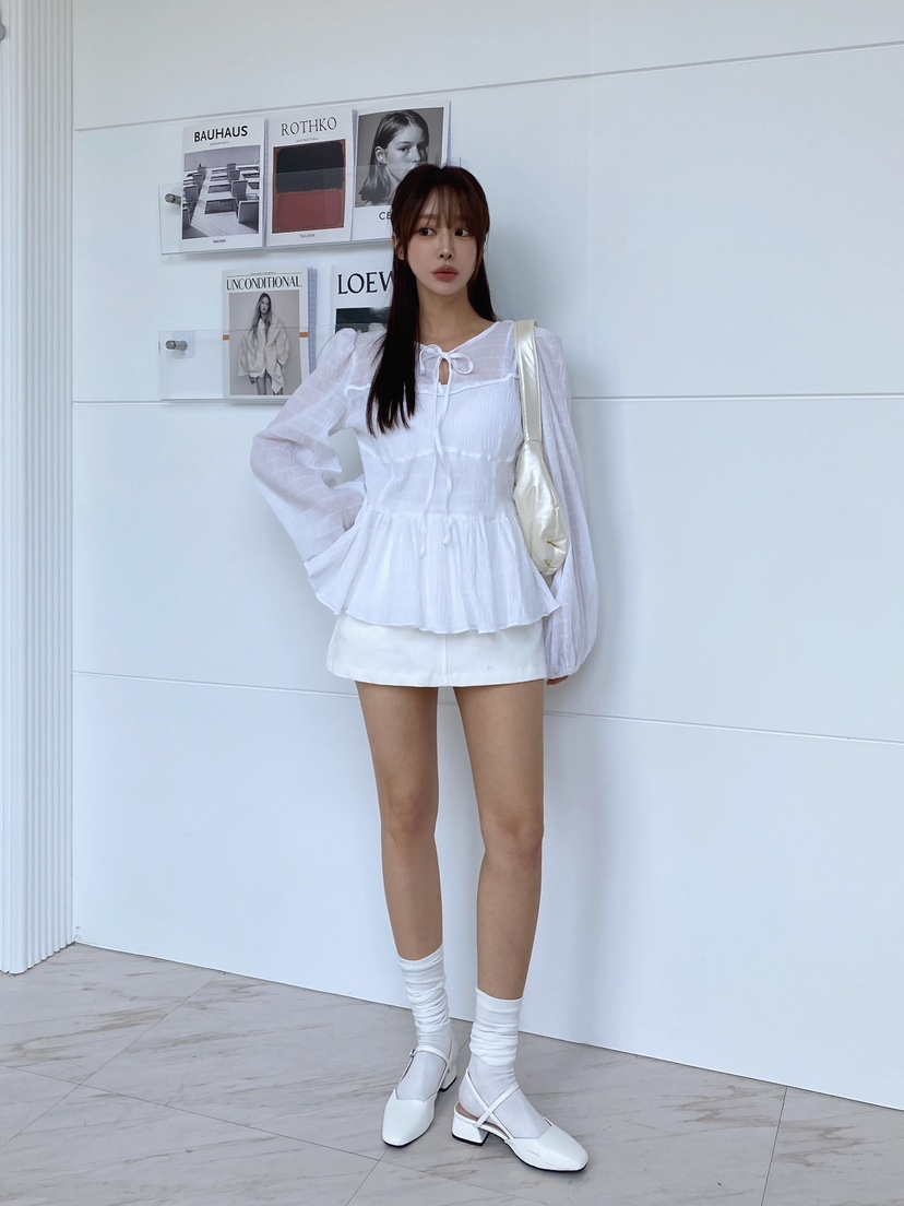 CLOTH直郵韓國代購㊣女裝新品人氣時尚熱賣推薦休閑襯衫蕾絲衫CLOTH襯衫/蕾絲衫