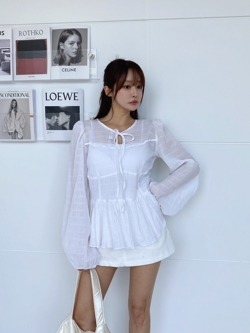 CLOTH直郵韓國代購㊣女裝新品人氣時尚熱賣推薦休閑襯衫蕾絲衫CLOTH襯衫/蕾絲衫