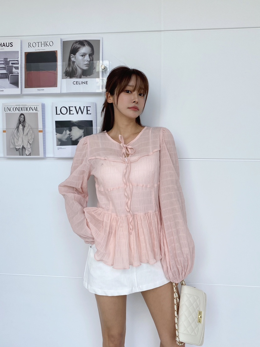 CLOTH直郵韓國代購㊣女裝新品人氣時尚熱賣推薦休閑襯衫蕾絲衫CLOTH襯衫/蕾絲衫