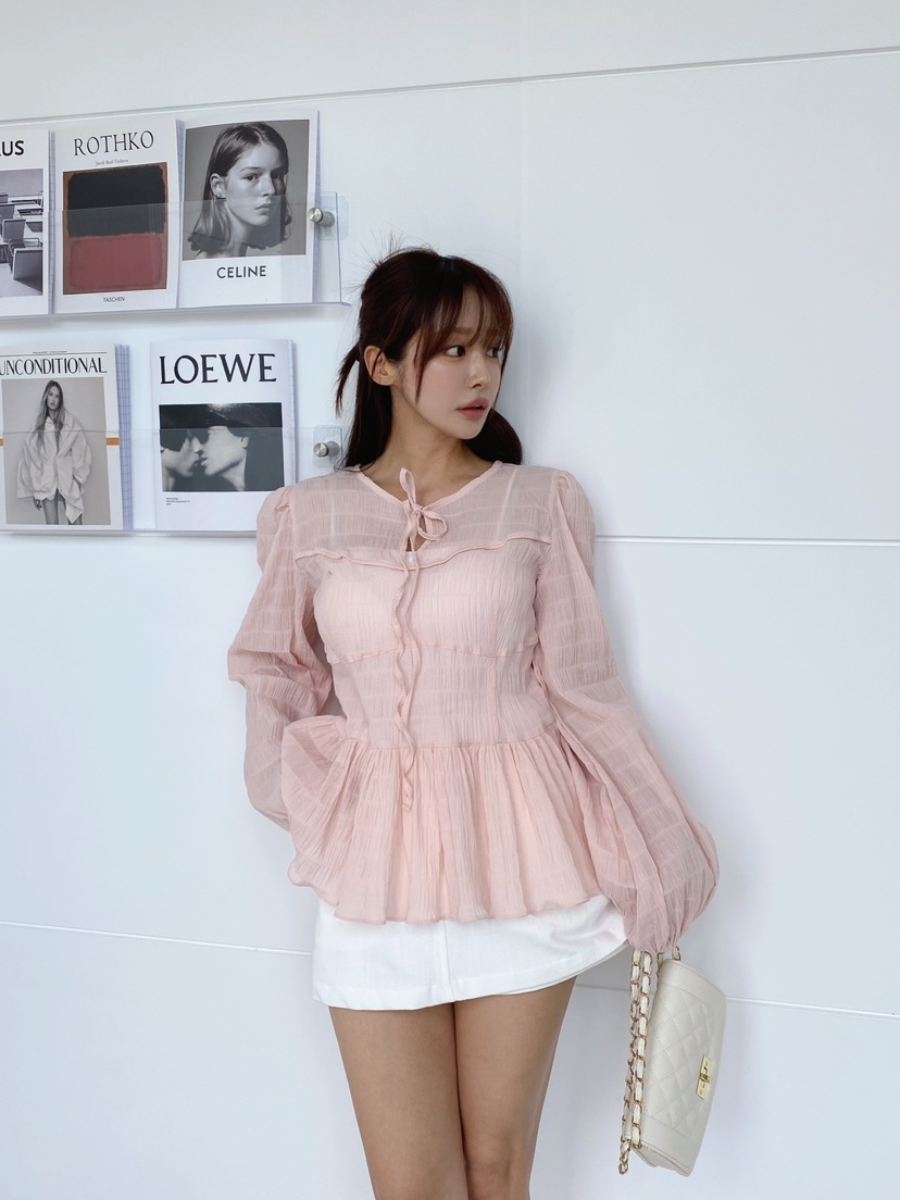 CLOTH直郵韓國代購㊣女裝新品人氣時尚熱賣推薦休閑襯衫蕾絲衫CLOTH襯衫/蕾絲衫