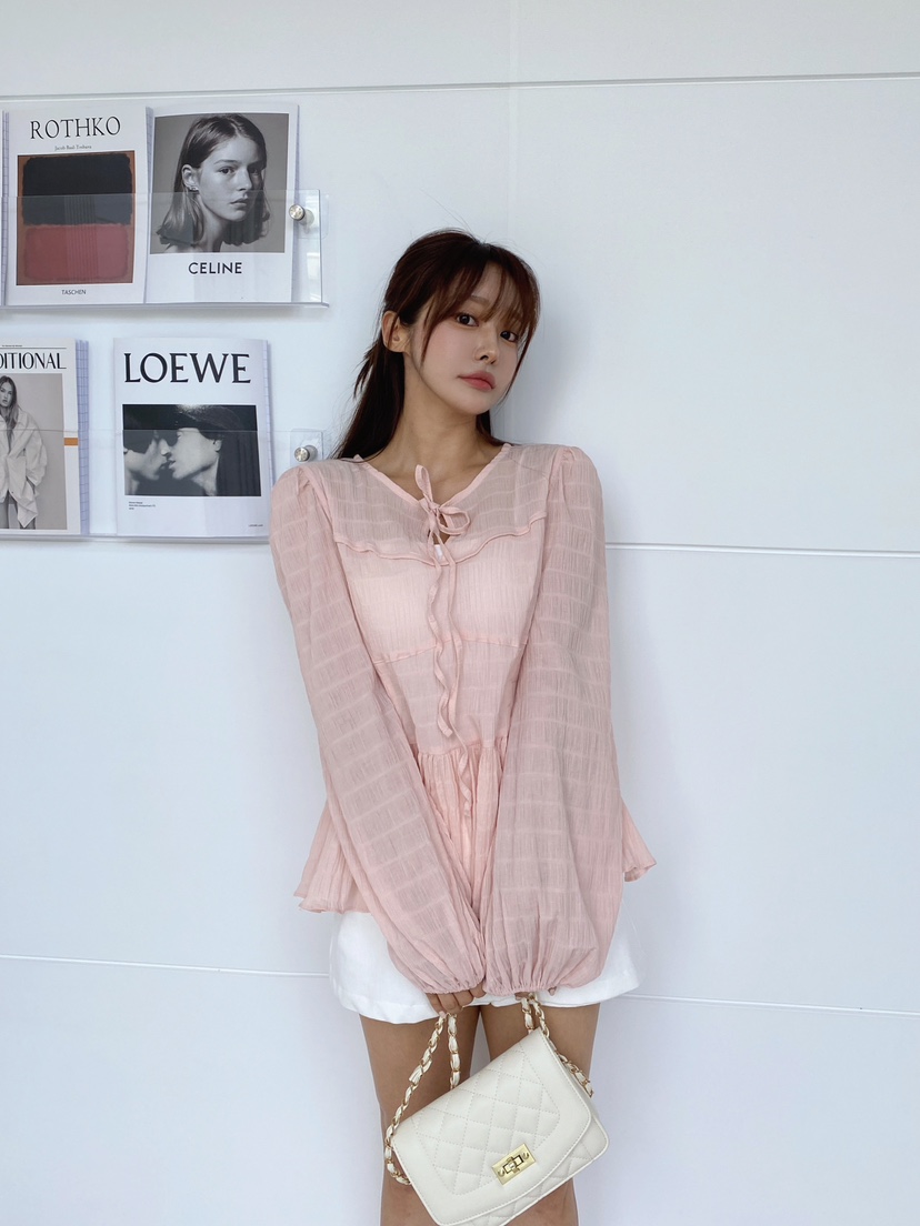 CLOTH直郵韓國代購㊣女裝新品人氣時尚熱賣推薦休閑襯衫蕾絲衫CLOTH襯衫/蕾絲衫