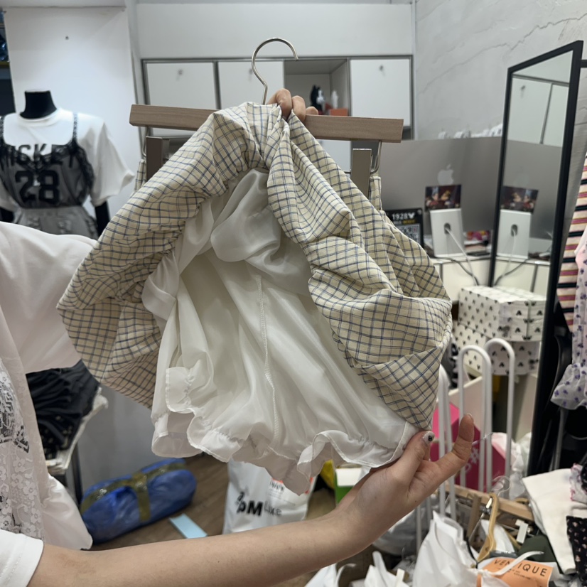 DE LINE直郵韓國代購㊣女裝新款時尚推薦休閑熱賣25春夏短裙DE LINE短裙