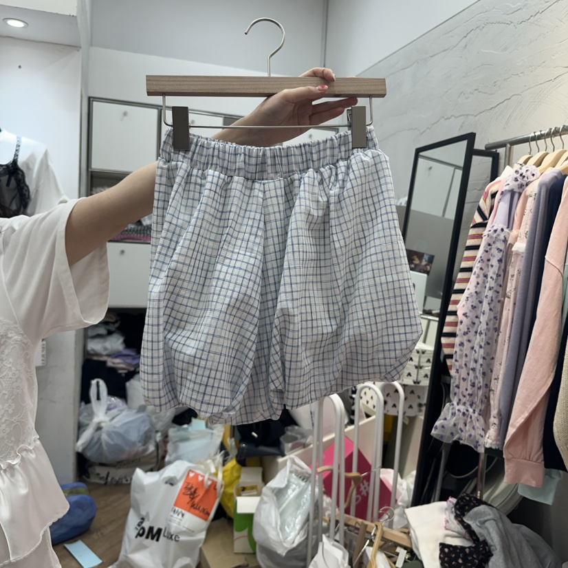 DE LINE直郵韓國代購㊣女裝新款時尚推薦休閑熱賣25春夏短裙DE LINE短裙
