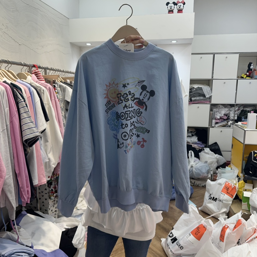 DE LINE韓國直郵㊣女裝新品休閑時尚25春夏推薦熱賣人氣衛衣DE LINE衛衣圖色2