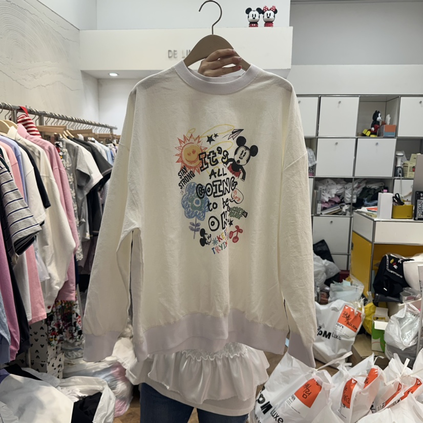DE LINE韓國直郵㊣女裝新品休閑時尚25春夏推薦熱賣人氣衛衣DE LINE衛衣圖色3