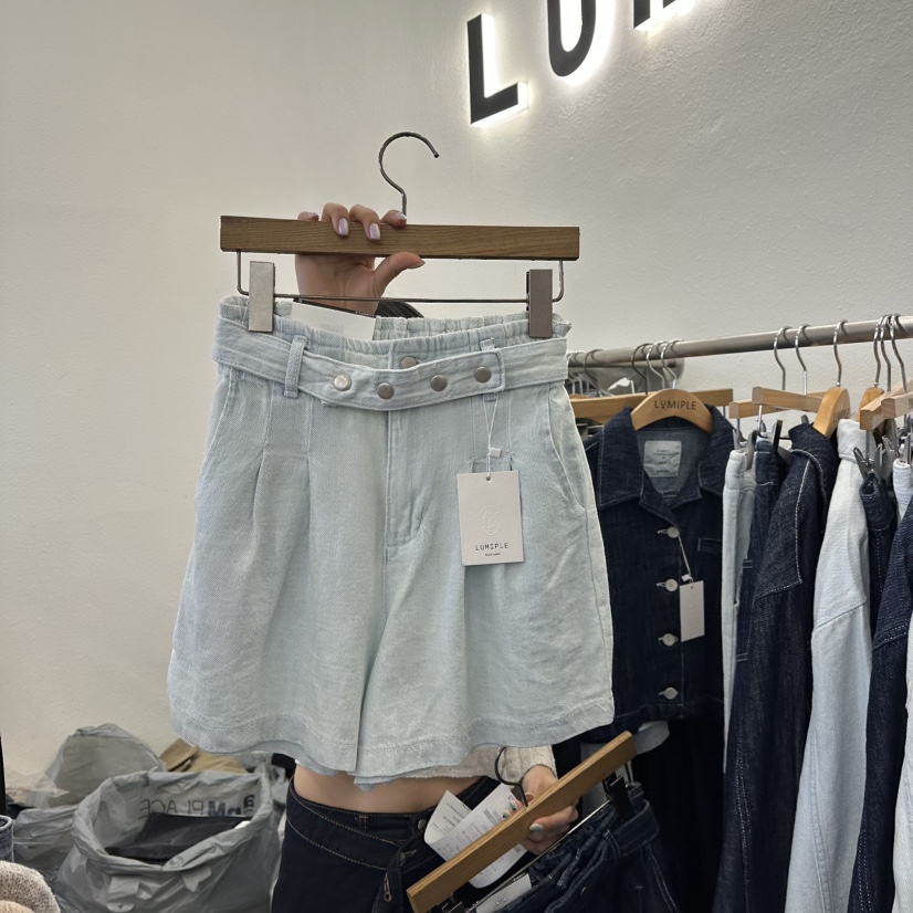 LUMIPLE韓國㊣直郵東大門代購女裝新品25春夏人氣時尚休閑短褲LUMIPLE短褲