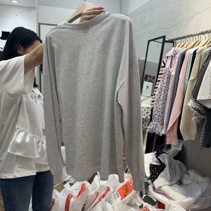 DE LINE直郵韓國代購㊣女裝新款時尚熱賣人氣推薦休閑衛衣DE LINE衛衣