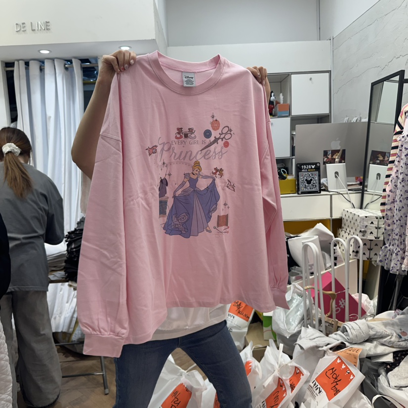 DE LINE直郵韓國代購㊣女裝新款時尚熱賣人氣推薦休閑衛衣DE LINE衛衣圖色1